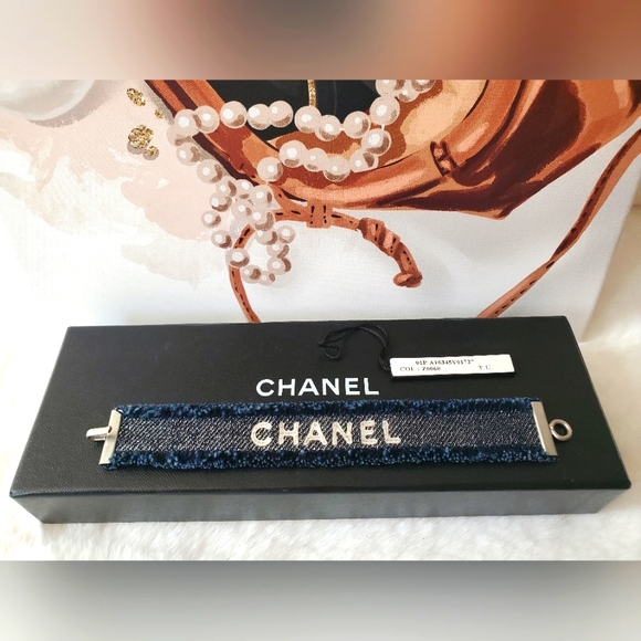 Chanel Denim Fringe Bracelet - Picture 1 of 15